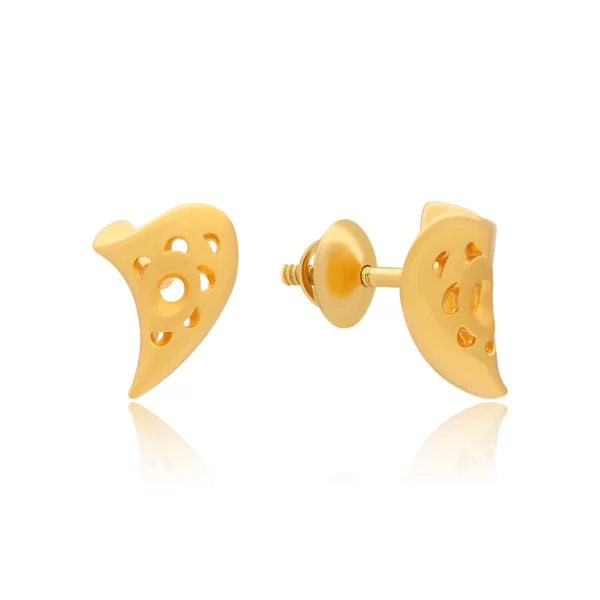 22K Gold Contemporary Stud Earrings