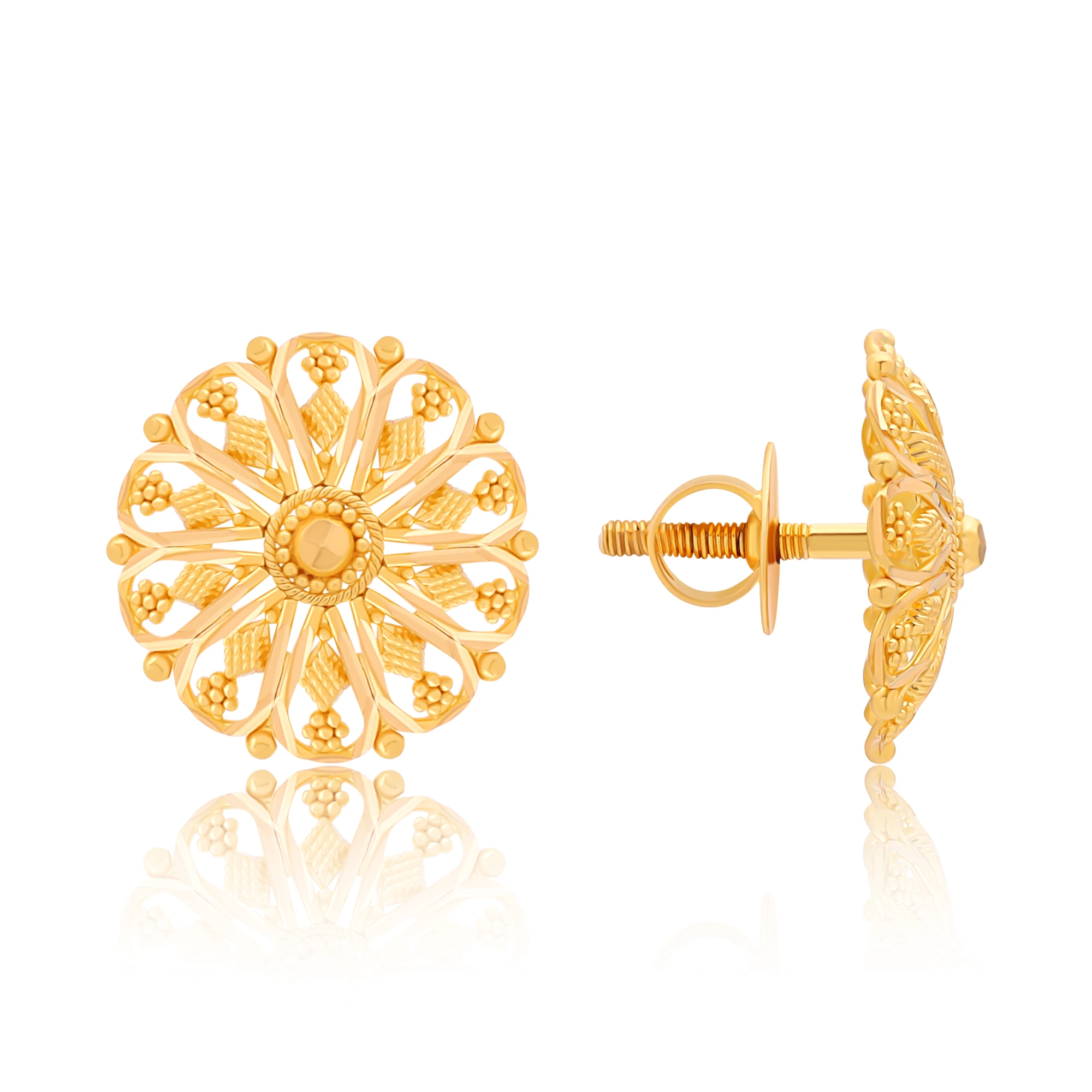 Pearl cluster bead dangling Round stud earrings – Simpliful Jewelry