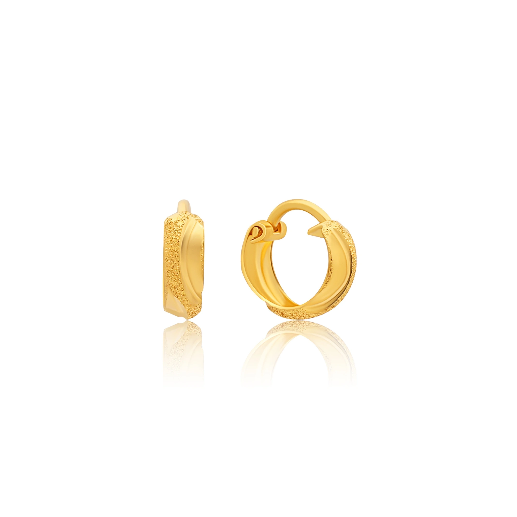 22K Gold Hoop Earrings (Ear Bali) For Baby - 235-GER16310 in 0.900 Grams