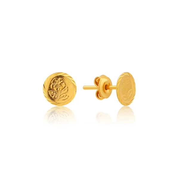 22K Gold Coin Earrings