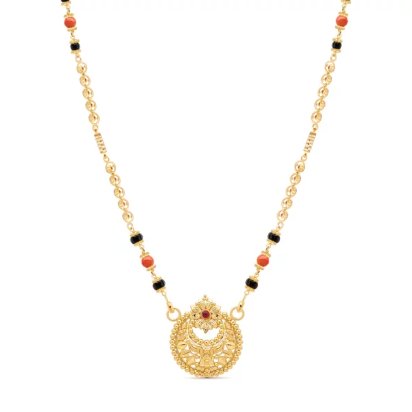 22K Gold Coral Beads Mangalsutra