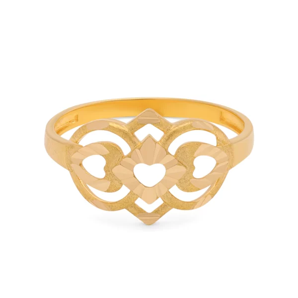 22K Gold Elegant Heart Ring