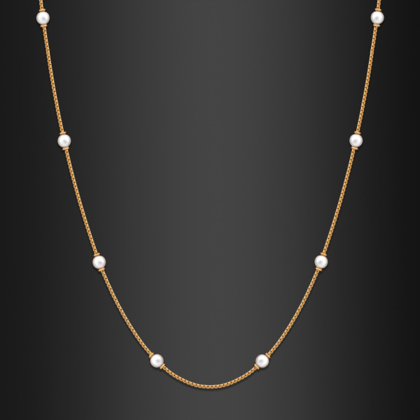 22K Gold Pearl Strand Necklace