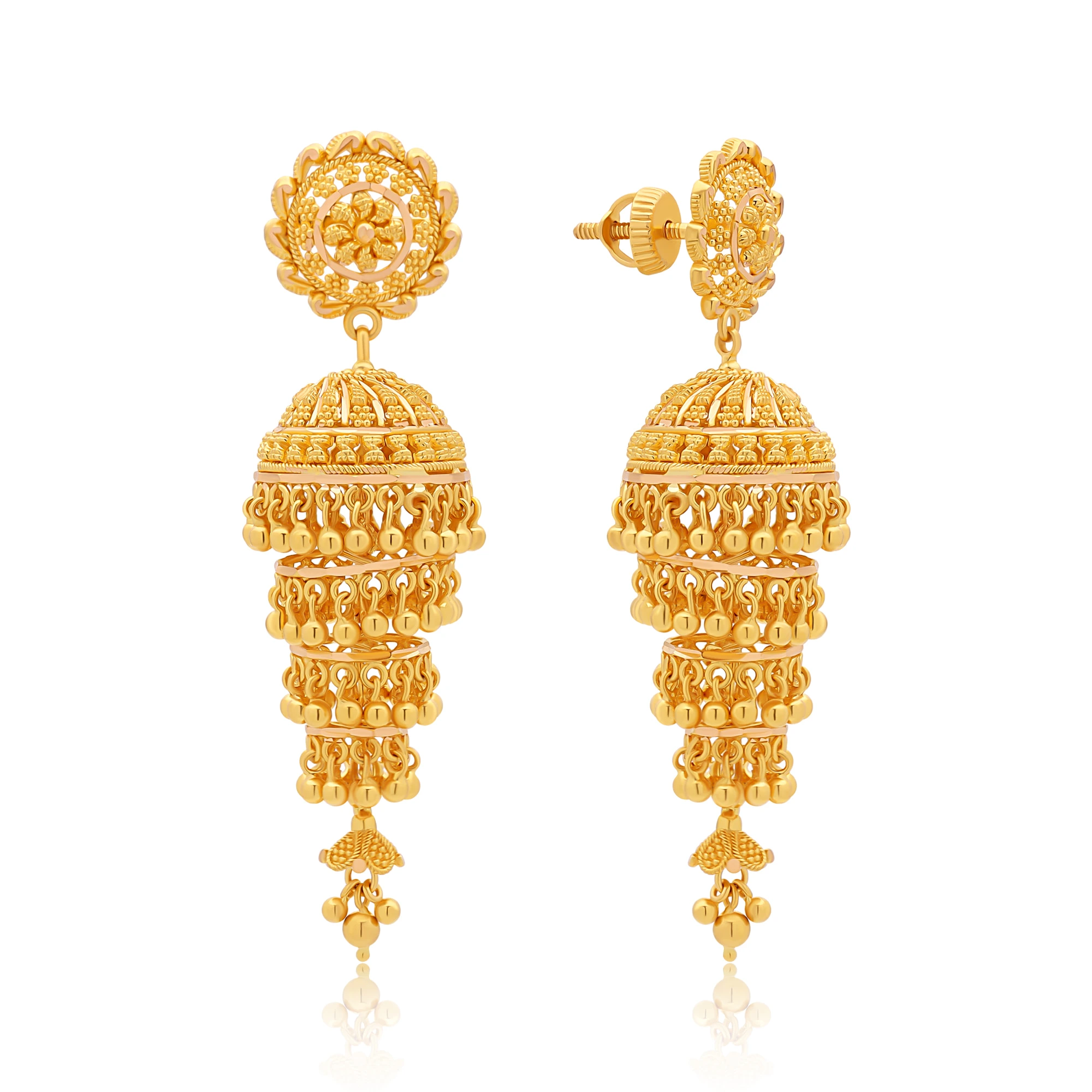 Buy online Gold Brass Jhumka Earring from fashion jewellery for Women by  Vighnaharta for ₹589 at 65% off | 2024 Limeroad.com