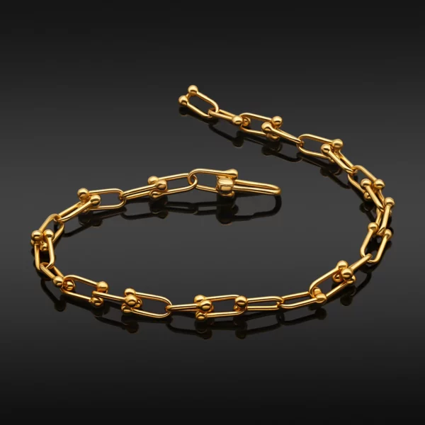 22K Gold T-Lock Links Bracelet
