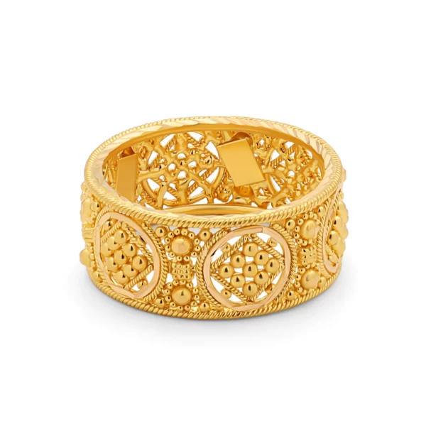 22K Gold Filigree Embroidered Band