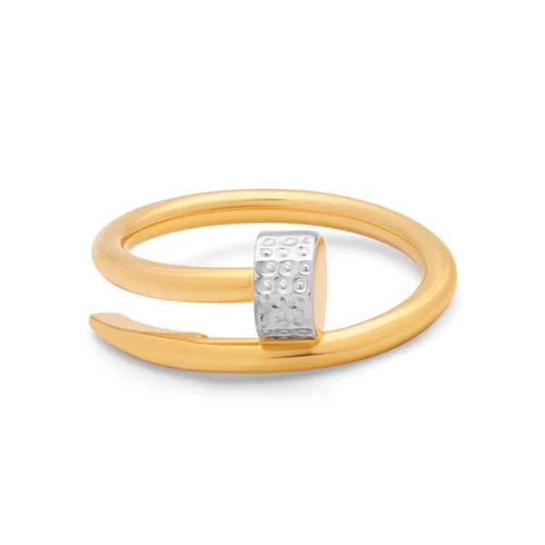 22K Gold Contemporary Nail Ring