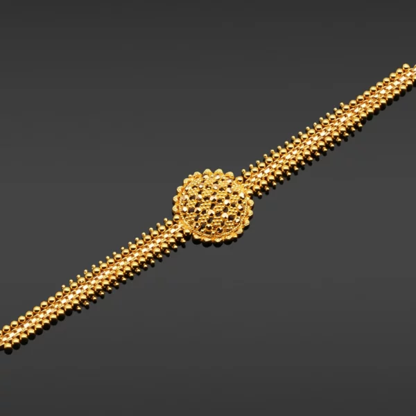  22K Gold Embroidered Motif Bracelet
