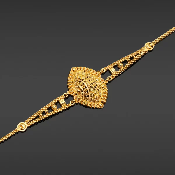 22K Gold Evergreen Embroidered Bracelet