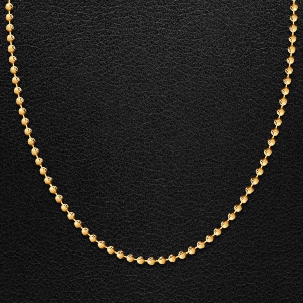 22K Gold Beaded Chain