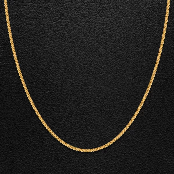 22K Gold Light Boxed Chain