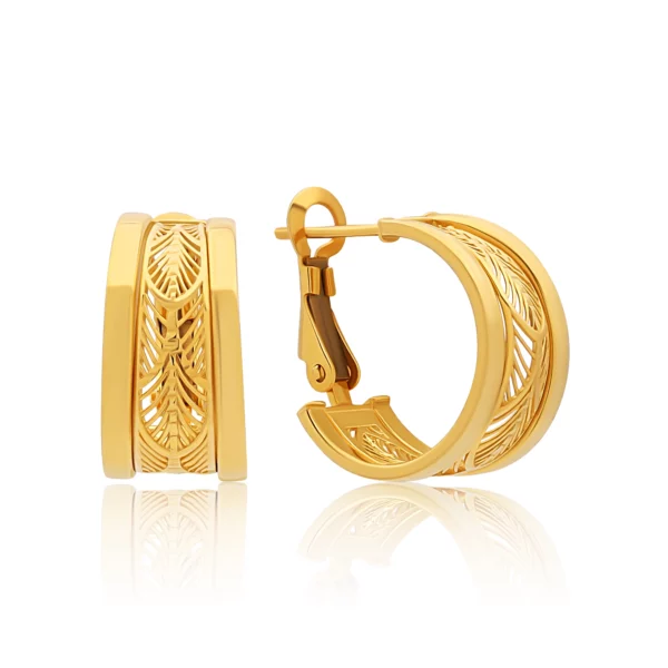 22K Gold Contemporary Huggie Earrings (5.50G)