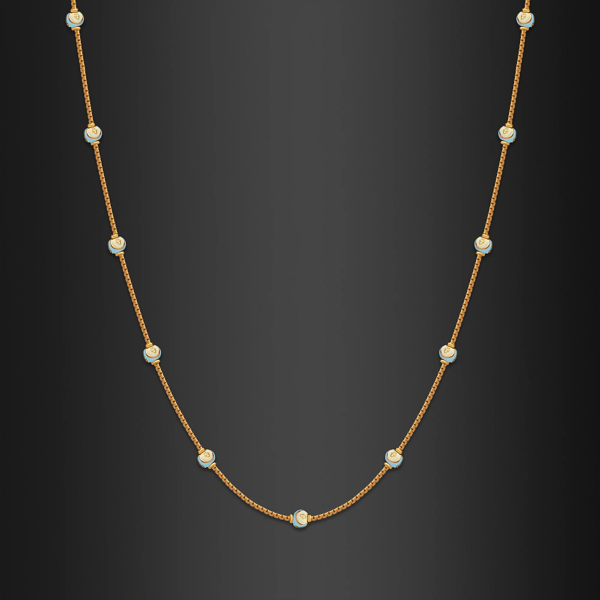 22K Gold Meenakari Beads Necklace (10.30G)