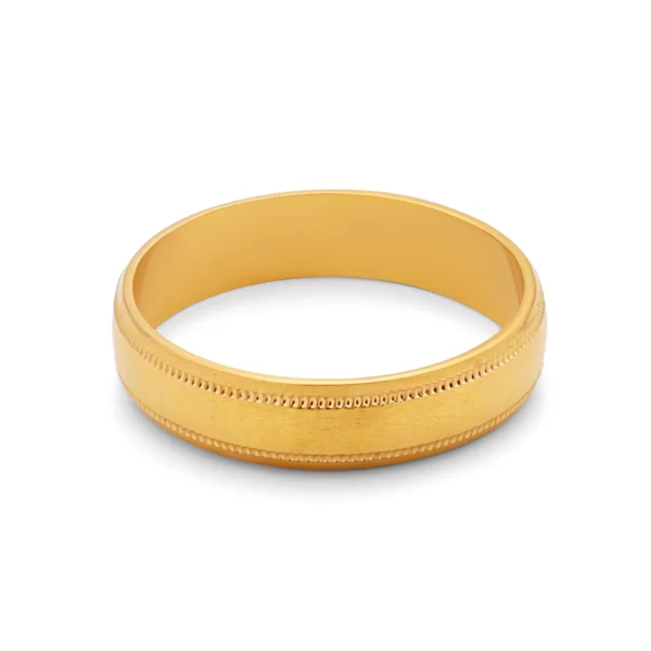 22K Gold Milgrain Unisex Band