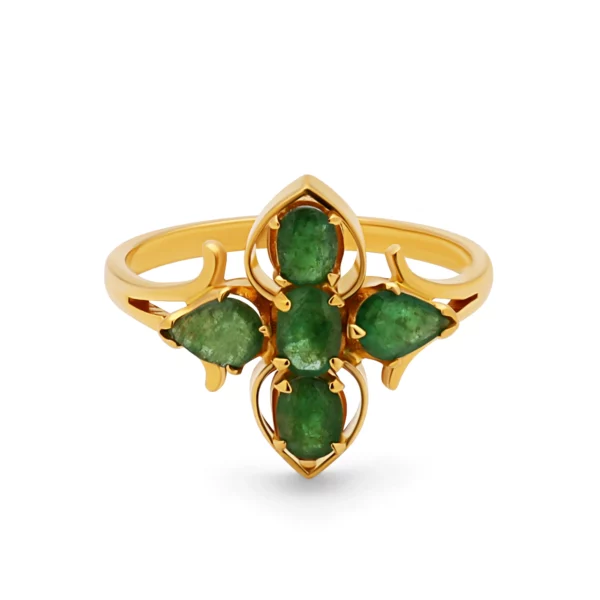 22K Gold Emerald Ring