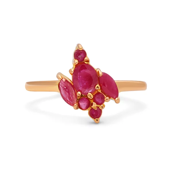 22K Gold Light Ruby Ring