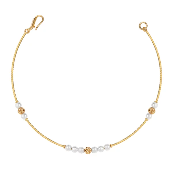 22K Gold Dainty Pearl Beads Bracelet