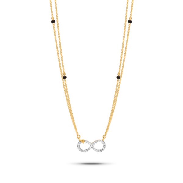 22K Gold Double Chain Infinity Mangalsutra
