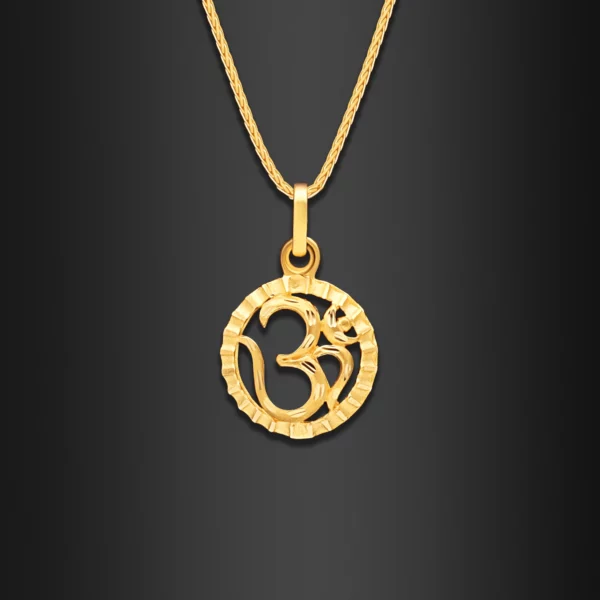 22K Gold Laser Cutout OM Pendant
