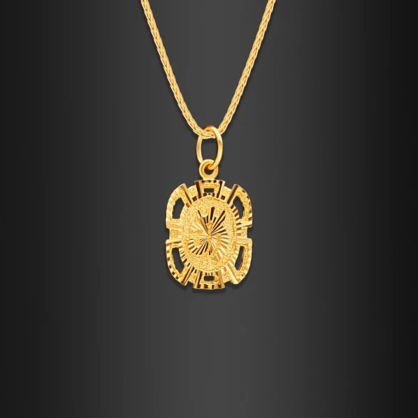 22K Gold Framed Cut OM Pendant