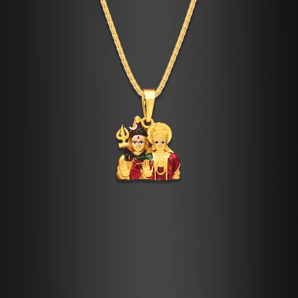 22K Gold Lord Shiva Colored Pendant