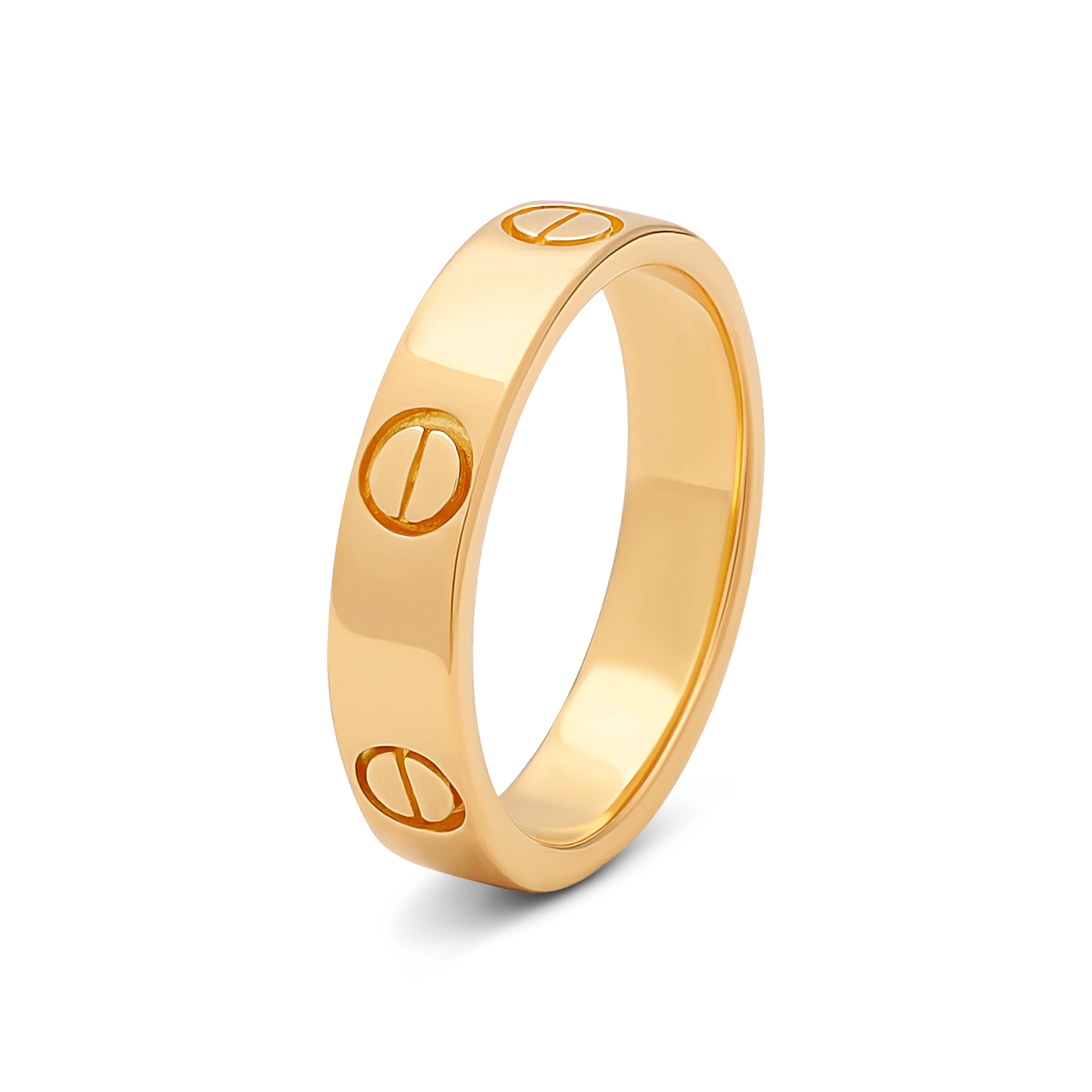 22K Gold High Polish Love Band - Queen of Hearts Jewelry