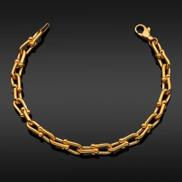 22K Gold T-Locks Linked Bracelet (10.45G)