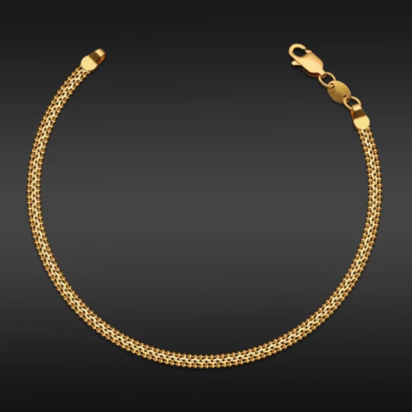 22K Gold Lightweight Strap Style Bracelet (3.70G)