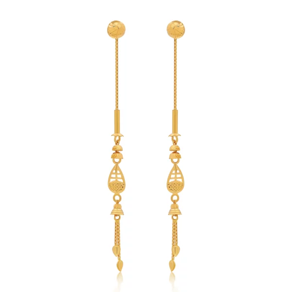 22K Gold Sui Dhaga Charm Earrings (3.60G)