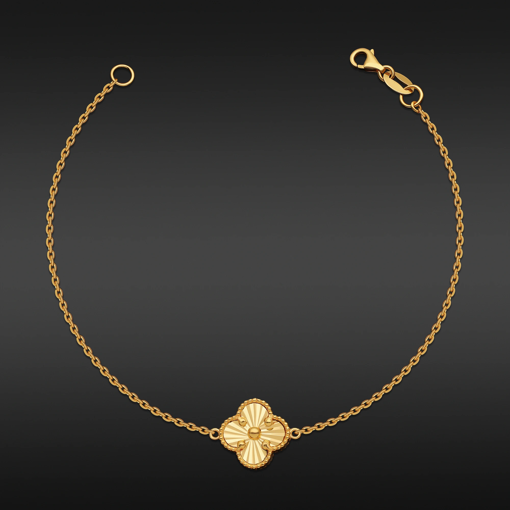 22K Gold Classic Clover Bracelet - 5 Motifs - Queen of