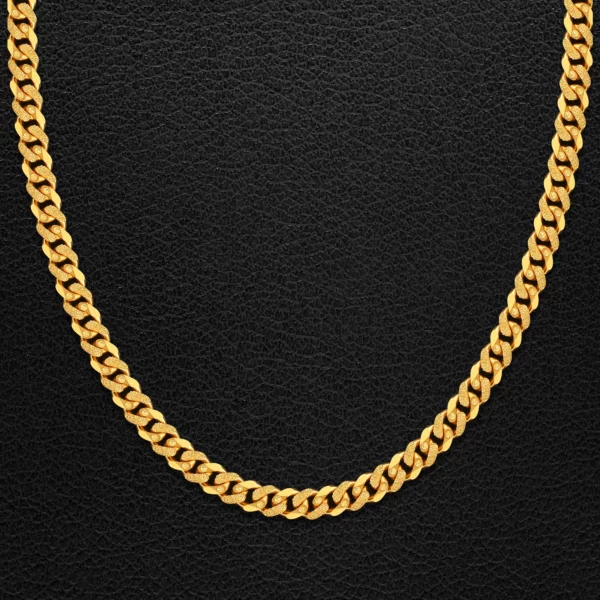 22K Gold Diamond Cut Cuban Chain - 22 Inch