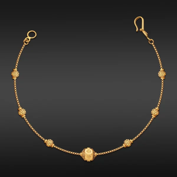 22K Gold Light Beaded Ball Bracelet (3.20G)
