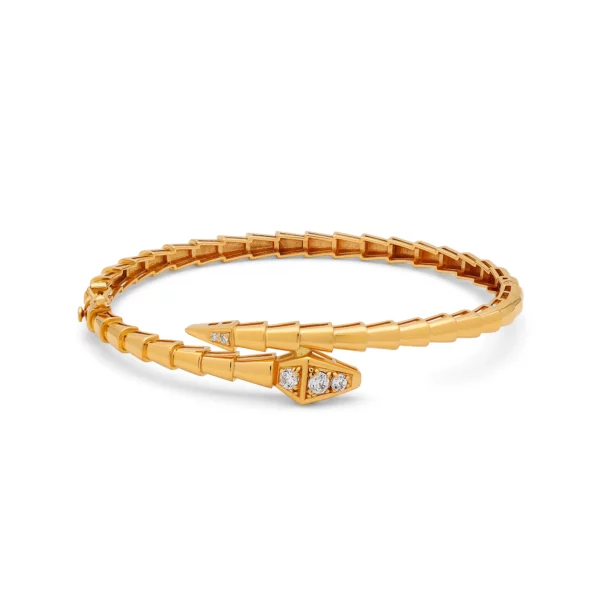 22K Gold Sleek Serpent Bangle Bracelet (15.40G)