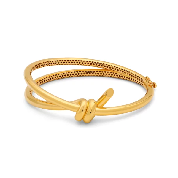 22K Gold Bold Knotted Bangle Bracelet (25.70G)