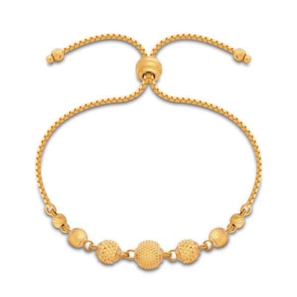 22K Gold Beaded Slider Knot Bracelet (5.05G)