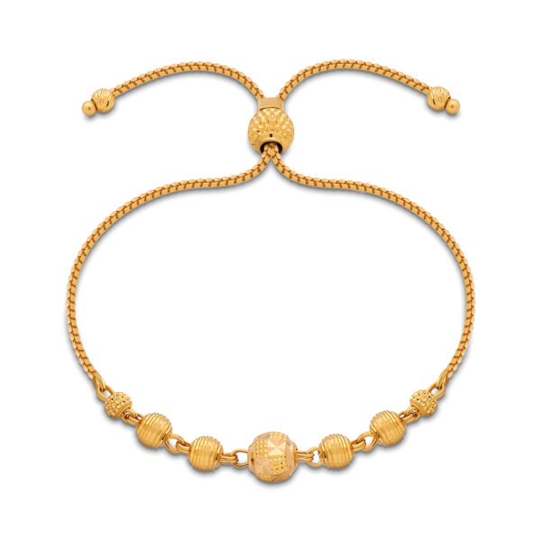 22K Gold Adjustable Beaded Knot Bracelet (5.00G)