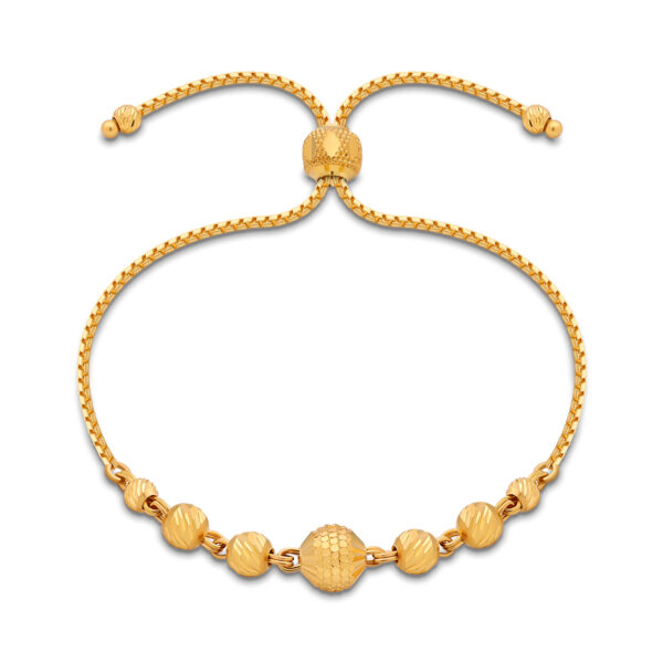 22K Gold Light Bolo Beaded Bracelet (4.90G)