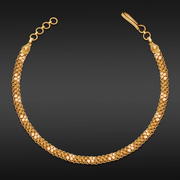 22K Gold Classic Light Filigree Belt Bracelet (7.30G)