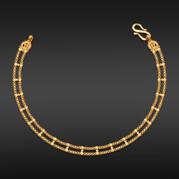 22K Gold Classic Filigree Belt Bracelet (6.55G)