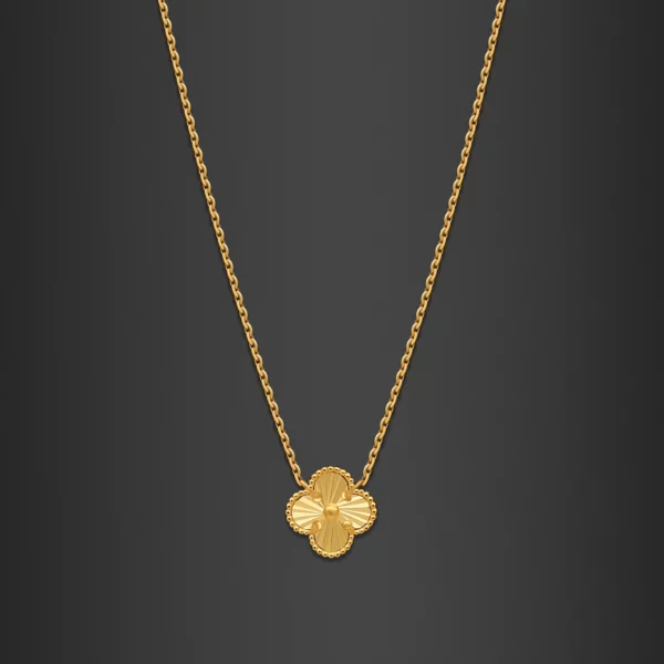 22K Gold Mini Size Clover Necklace - 1 Motif (5.40G)